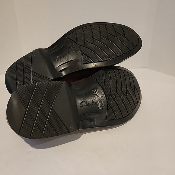 Clarks Dress Shoes Mens 10 M Sepatu Hommes Oxford Brown Leather Low Top 26068037 - Picture 3 of 6